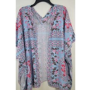 Kimono Womens OS Floral Short Sleeved Boho Cottagecore Bohemian Fairy Coquette